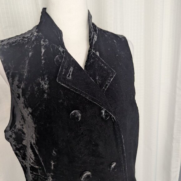 J.Jill Velvet Double Breasted Vest, Size M - Picture 2 of 9